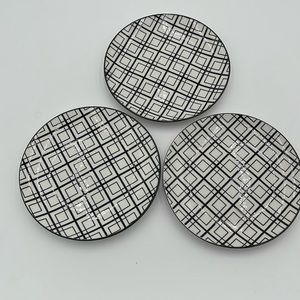 Dover & York Geometric Print Dinner Salad Plates (3)